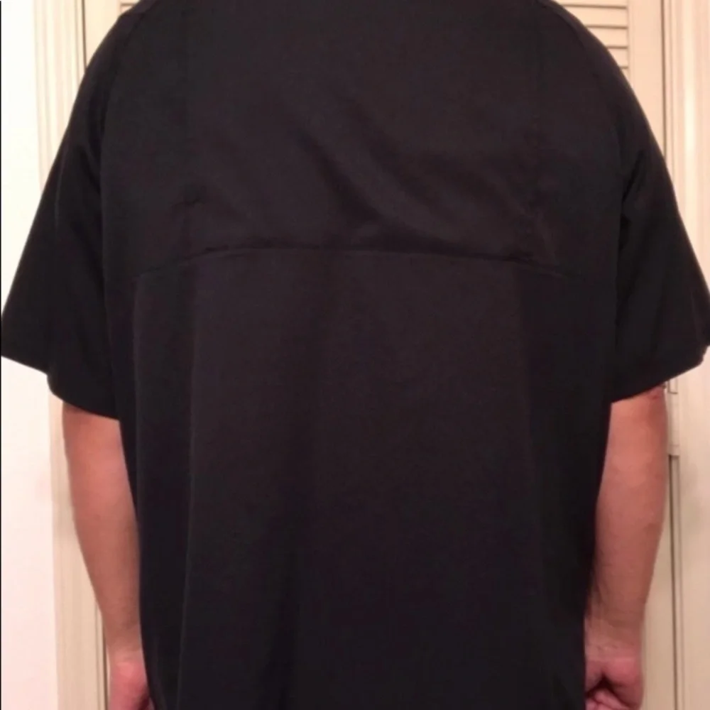 ADIDAS SNAP FRONT BLACK POLY SPORT SHIRT
